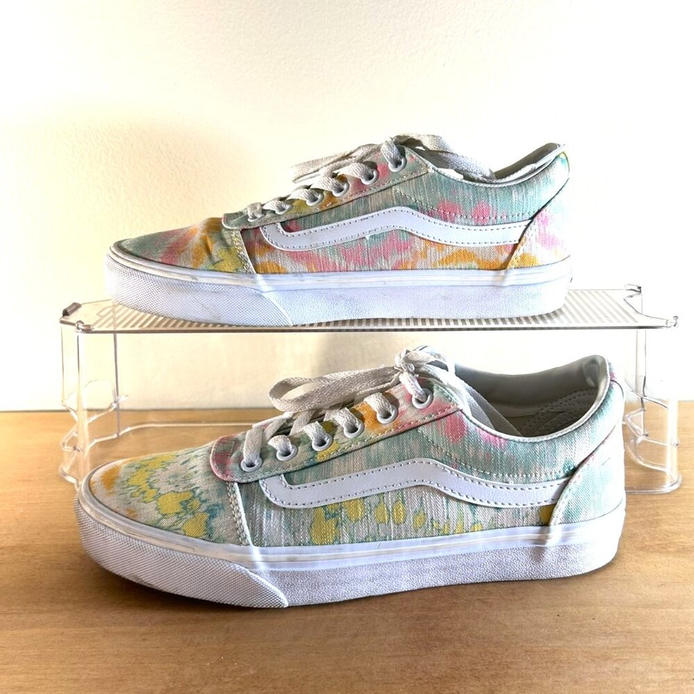 VANS Off The Wall Shoes Psychedelic Pastel Tie Dye Size 9